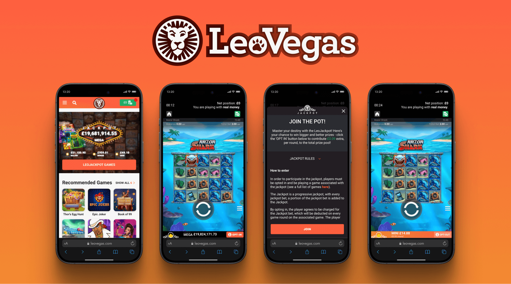 LeoVegas jackpot opt-in flow